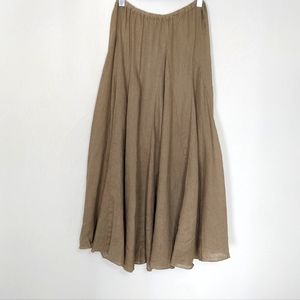 CP Shades Midi Length Full Linen Skirt - sz S
